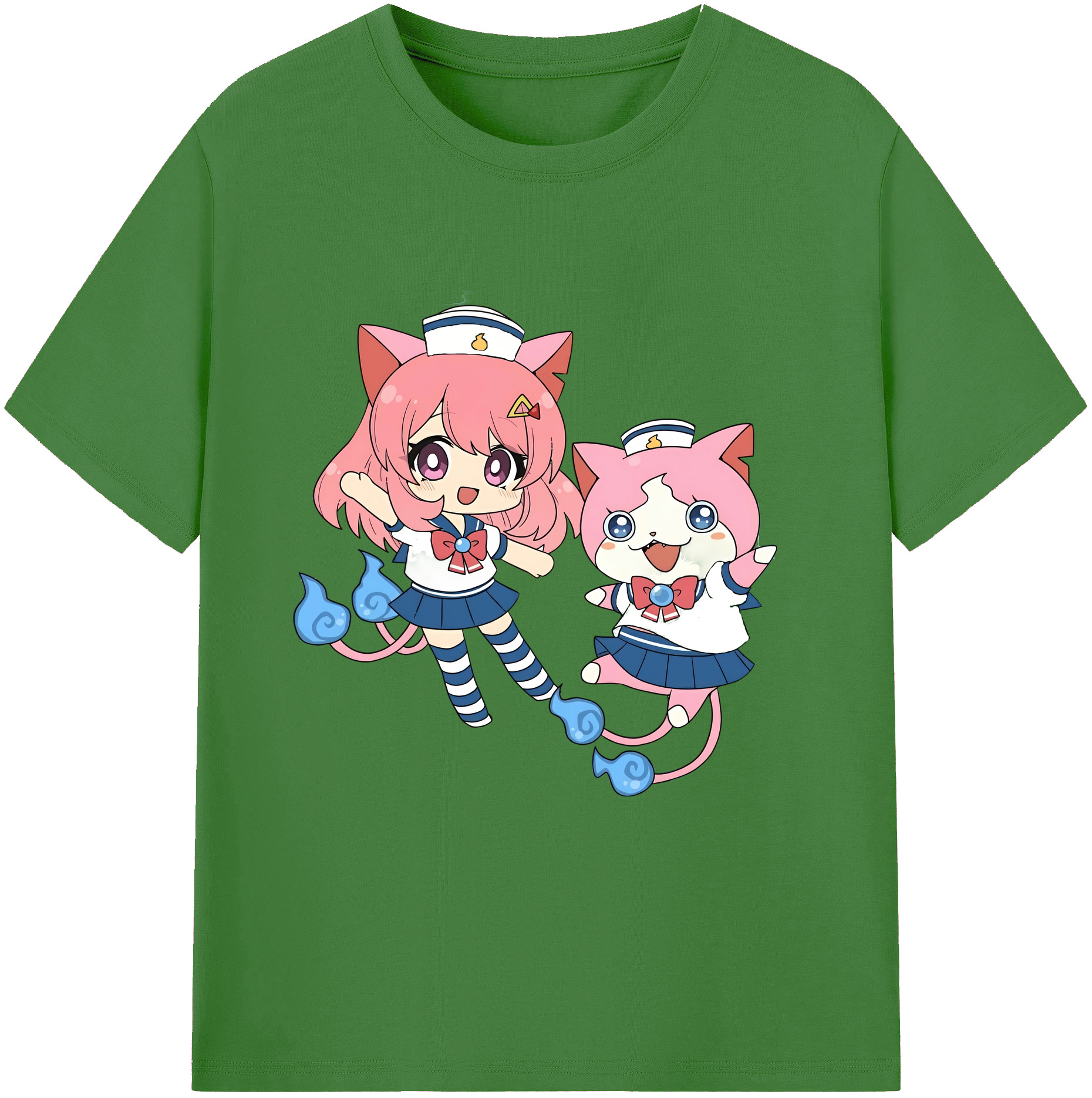 （画像用） 妖怪ウォッチ Yo-kai Watch レディースカジュアルプリントTシャツ（綿100％）
